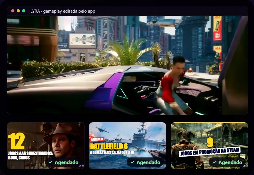 Gameplay editada pelo LYRA